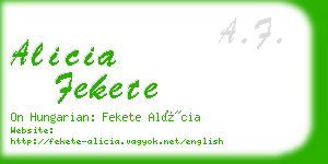 alicia fekete business card
